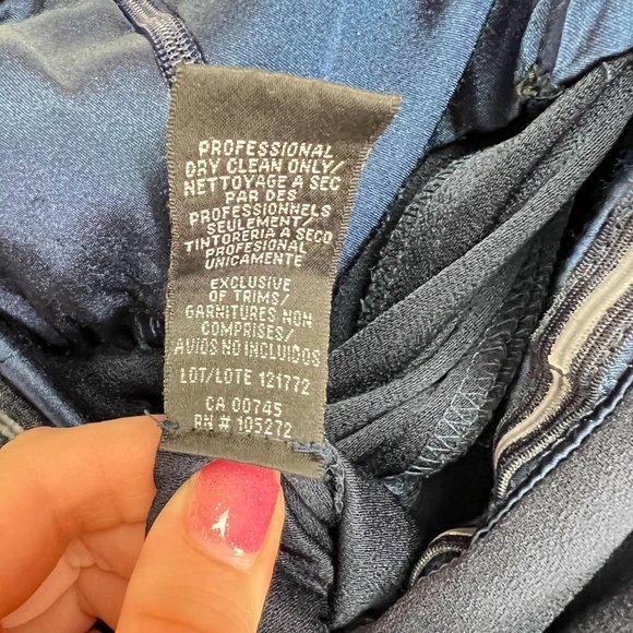 Monique Lhuillier Size XS Ruffle Jumpsuit Mid Rise Navy - Picture 6 of 8